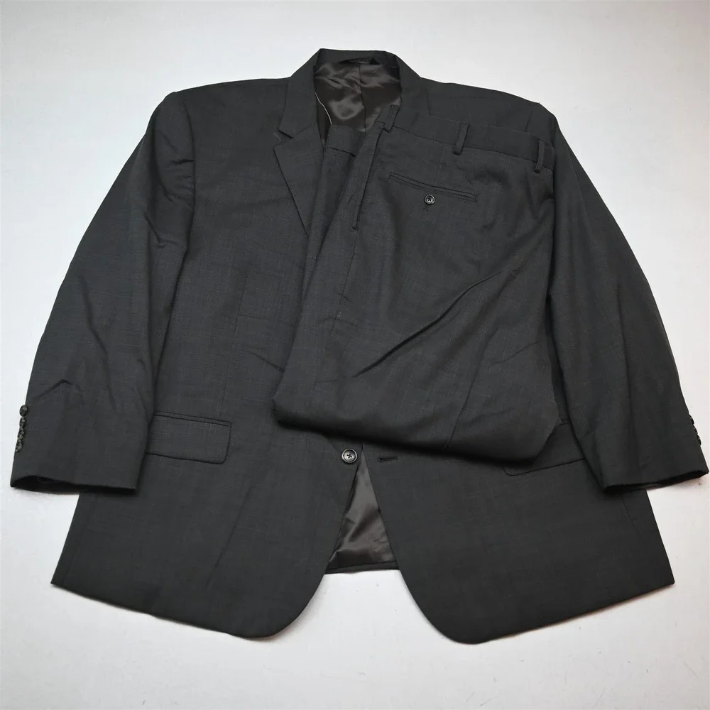 Jos A Bank 52S 42x28 Brown 100% Wool Mens Jacket Pants Suit